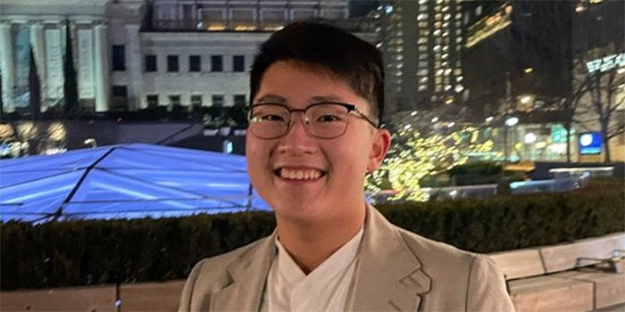 Student outside at UBC Robson Square