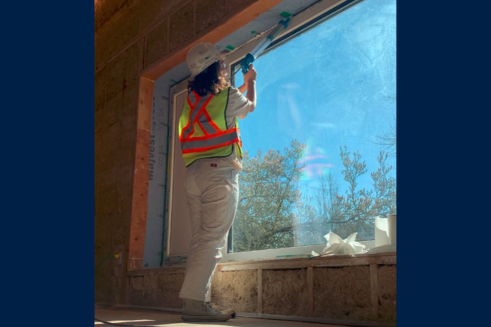 Juliette Mollard Thibault working inside Third Space Commons