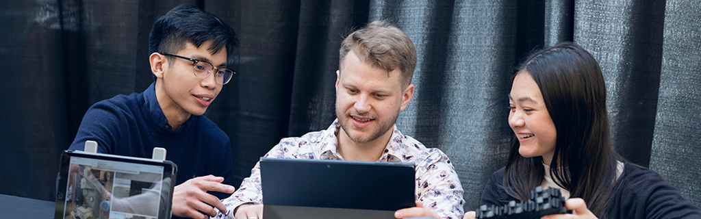 Students working on a project