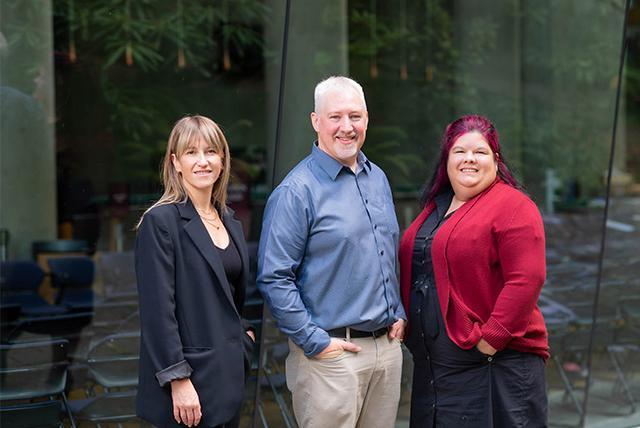 Sara Buse, Sean Buxton and Jennifer Pelletier in a group photo