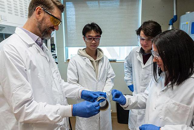 Researchers in the lab