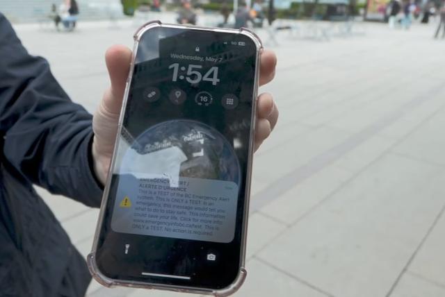 Emergency alert test