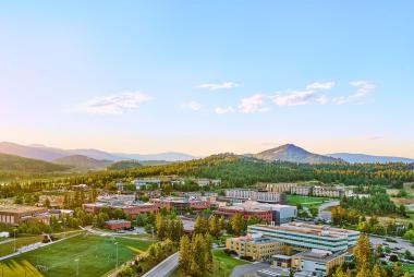 Aerial view of UBC Okanagan campus