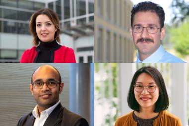 Clockwise from top left: Dr. Sepideh Pakpour, Dr. Sina Kheirkhah, Dr. Amanda Giang and Dr. Vikramaditya Yadav.