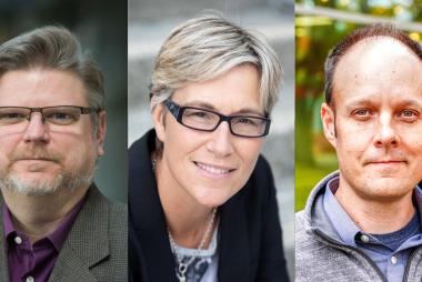 Headshots of Dr. Charles Haynes, Dr. Sheryl Staub-French and Dr. Scott McDougall