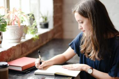 Woman studying