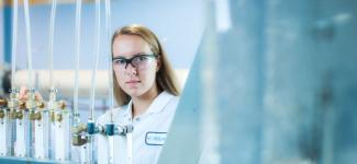 UBC geological engineering student on a co-op placement at BC Research Inc.