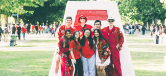 UBC Students pose in front of the Carin