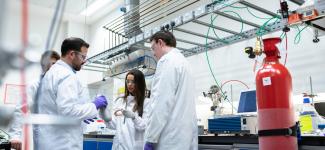 Researchers in a lab