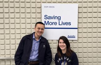 Roger with a Coworker