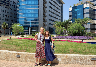 Erin with a Colleague