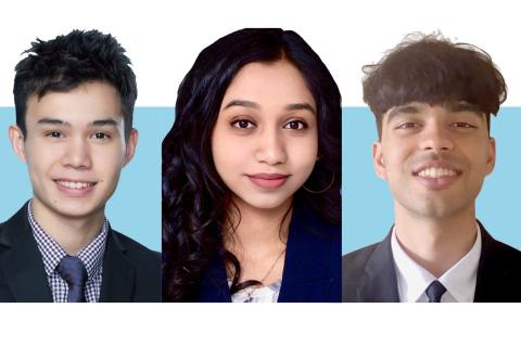 2022 Schulich Leaders Ethan Chan, Manorama Joshi, Sarthak Tyagi