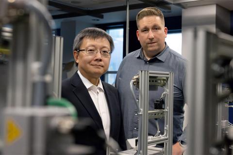 Jozsef Hamari of TerraSense Analytics and UBCO professor Dr. Zheng Liu